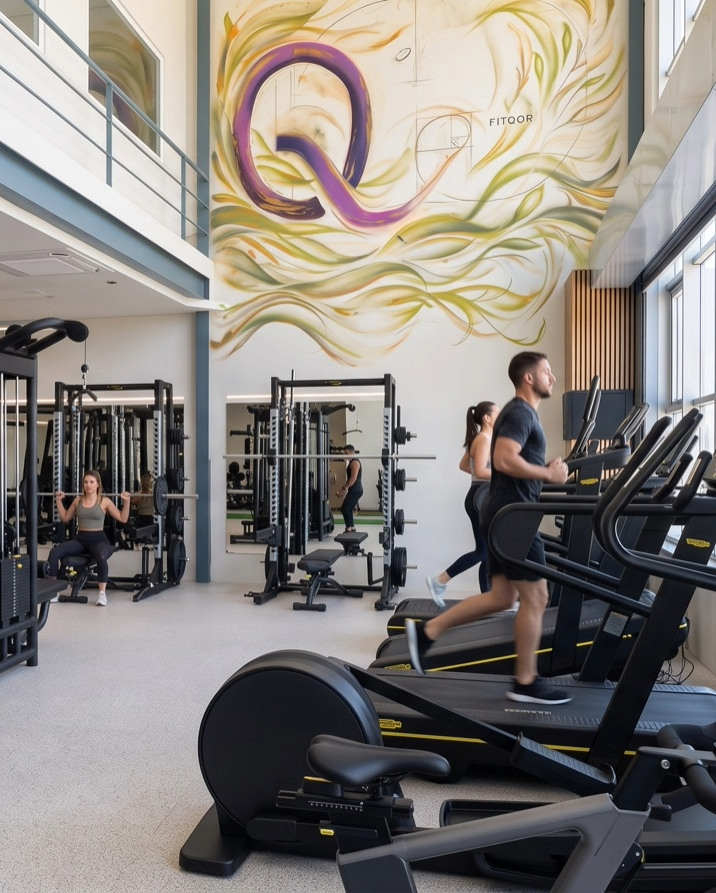 Mural inside FITQOR Wellness Club